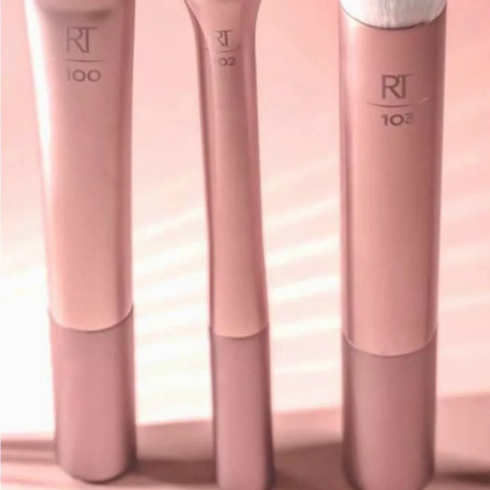 Real Techniques Prep + Prime Set - Rose 🌹gold Pink. Makeup brushes!